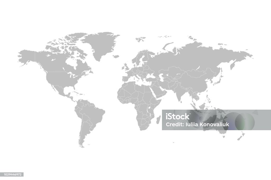 Carte du monde illustration - clipart vectoriel de Planisphère libre de droits