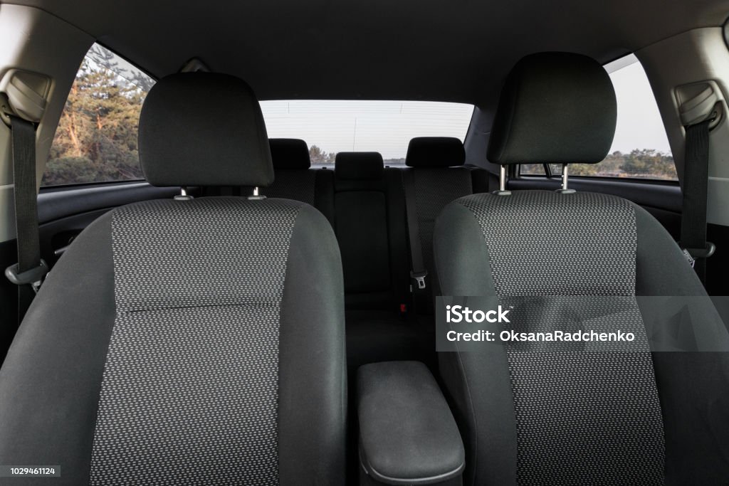 Car interior, part of front seats Car interior, part of front seats, close Car Interior Stock Photo