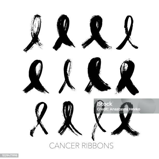 Collection Of Cancer Ribbons Stock Illustration - Download Image Now - Cancer - Illness, Award Ribbon, Survival