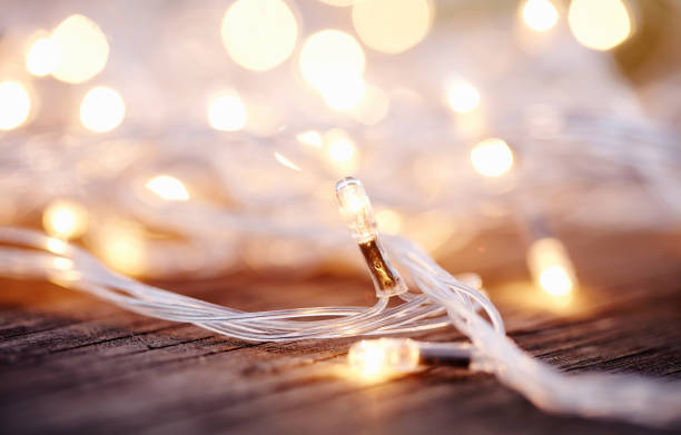 istock Christmas garland lights from bulbs 1029485770