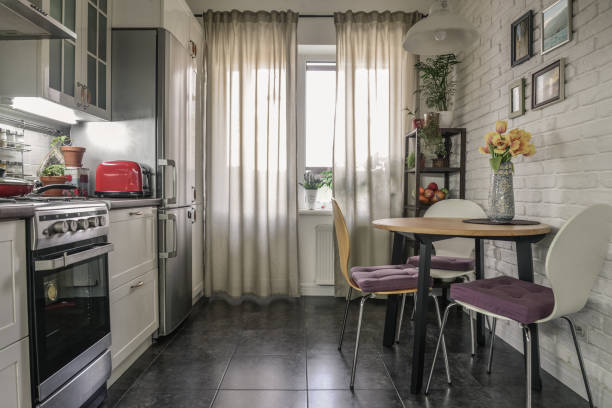 istock Interior of the kitchen in Scandinavian style 1029491966
