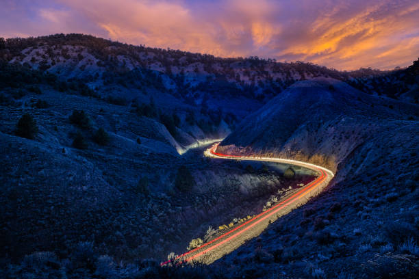 istock Colorado River and Road View at Dusk 1029492208