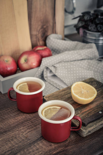 istock metal  cups of tea and lemon 1029492244