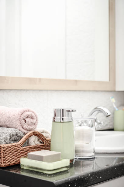 istock Stack of towels  in the bathroom 1029492830