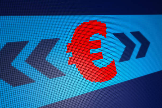 istock Euro Symbol on Pixelated Background 1029496988