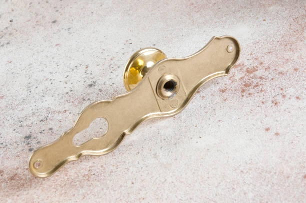 istock Vintage bronze door handles 1029497368