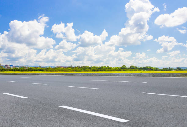 istock Outdoor flat asphalt road and rural wilderness 1029549770