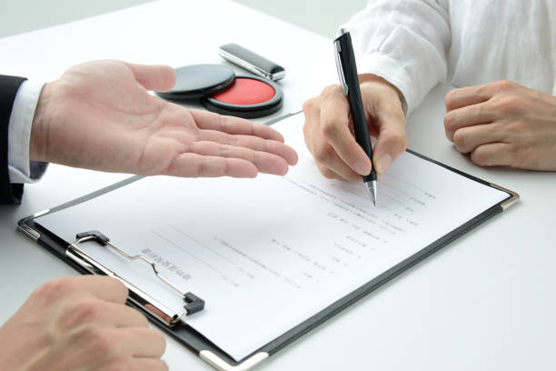 istock Making real estate contract scene in Japan 1029561902