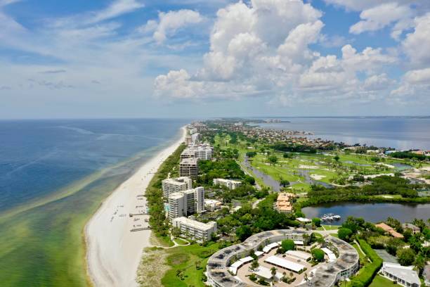 istock Empty beach over Labor Day weekend due to Red Tide in Sarasota, Florida 1029570798