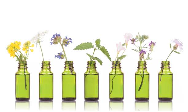 istock Natural remedies, aromatherapy - bottle. 1029591514