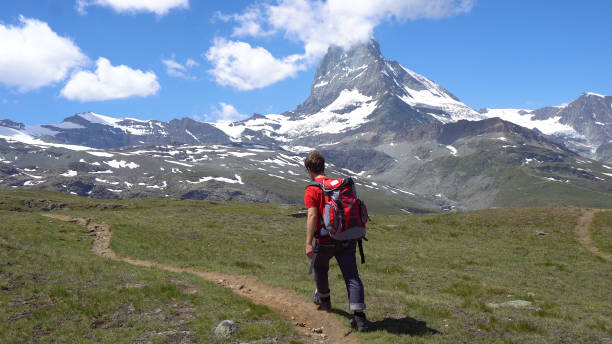 istock Young Hiker in Alpine Mountains 1029613996