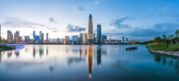 istock Shenzhen Nanshan District Ren Cai Park Night Scene 1029614174