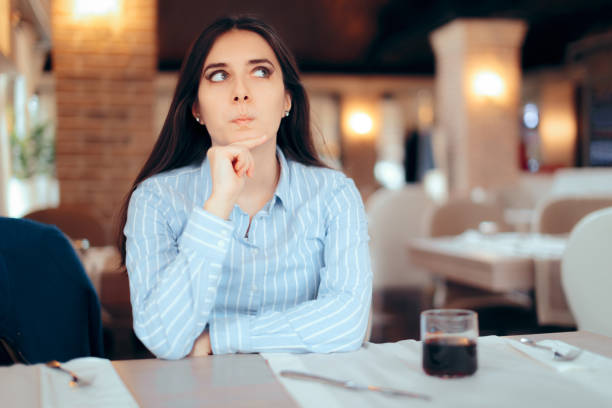 istock Funny Girl Thinking about a Plan In Restaurant 1029635470