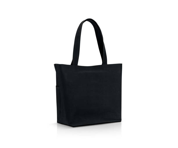 istock blank black fabric canvas shopping bag for save global warming 1029640304