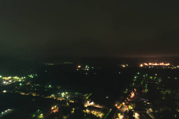 istock Aerial Townscape at Night 1029645398