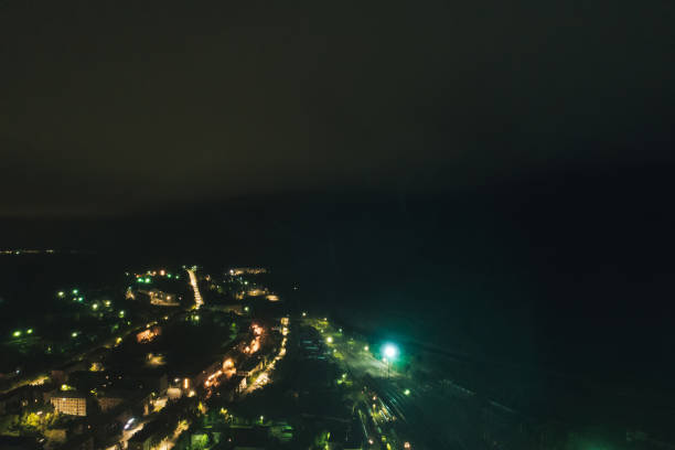 istock Aerial Townscape at Night 1029645404