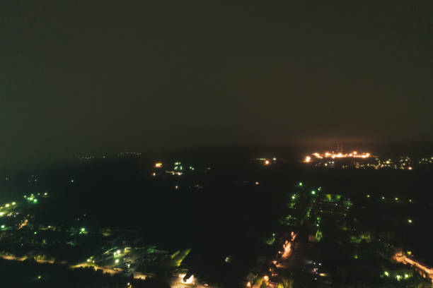 istock Aerial Townscape at Night 1029645440