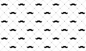 istock Father's day background. Black mustache with dots - cute seamless vector pattern. 1029653772