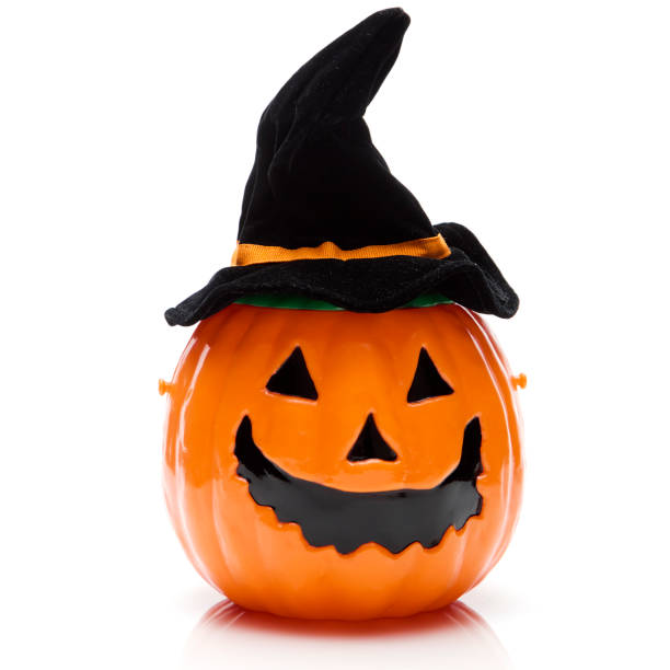 istock Halloween pumpkin isolated on a white background 1029663044
