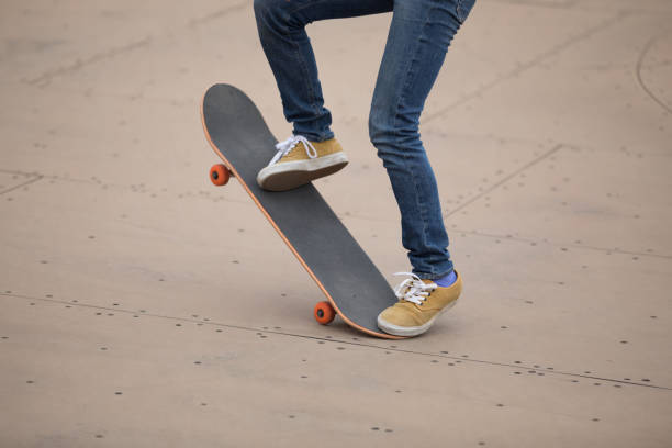 istock Skateboarding on skatepark ramp 1029665416