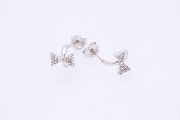 istock Fashion earring on white background 1029674920
