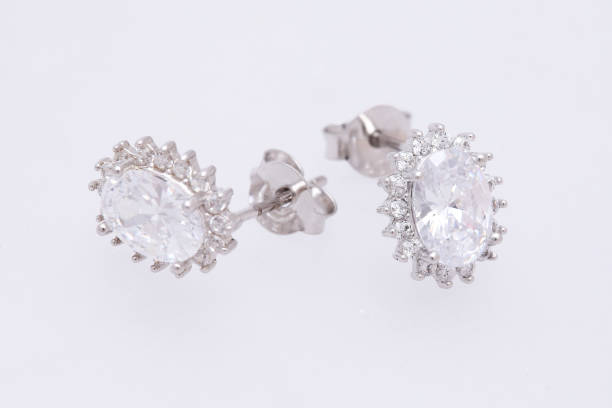 istock Fashion earring on white background 1029674978