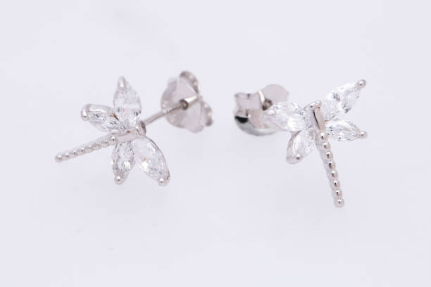 istock Fashion earring on white background 1029675066
