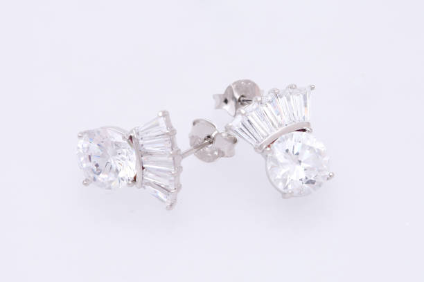istock Fashion earring on white background 1029675142