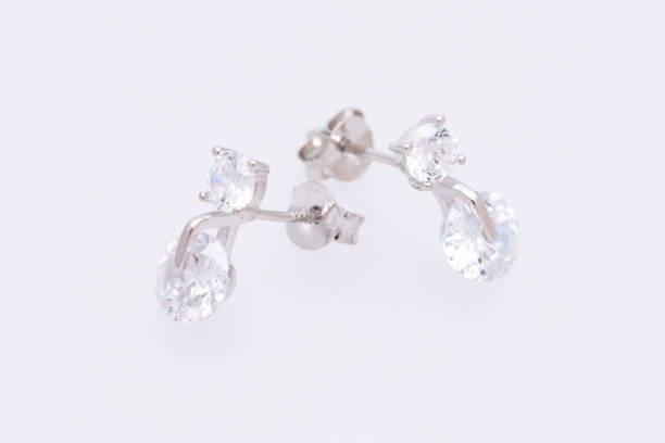 istock Fashion earring on white background 1029675452