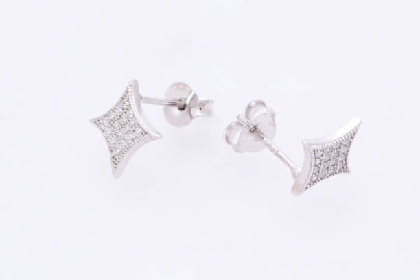 istock Fashion earring on white background 1029677804
