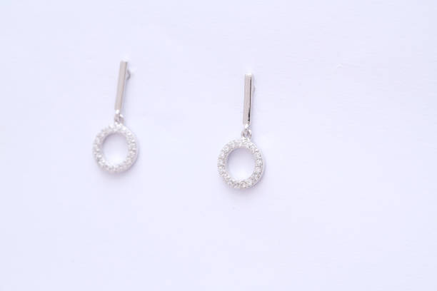 istock Fashion earring on white background 1029677996