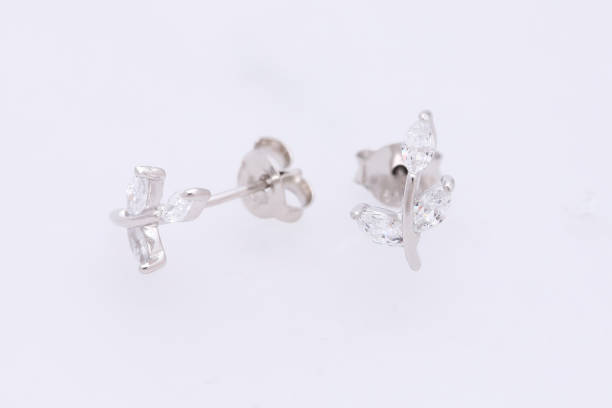 istock Fashion earring on white background 1029678072