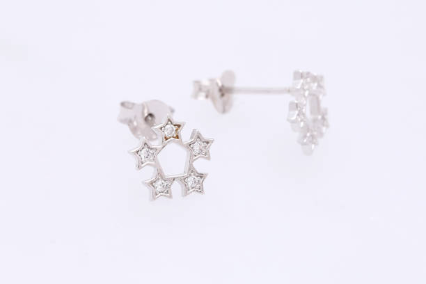 istock Fashion earring on white background 1029678230