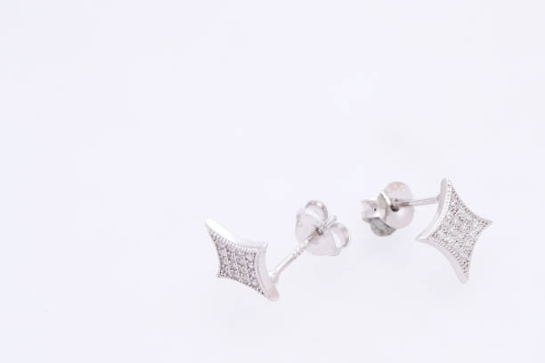 istock Fashion earring on white background 1029678256