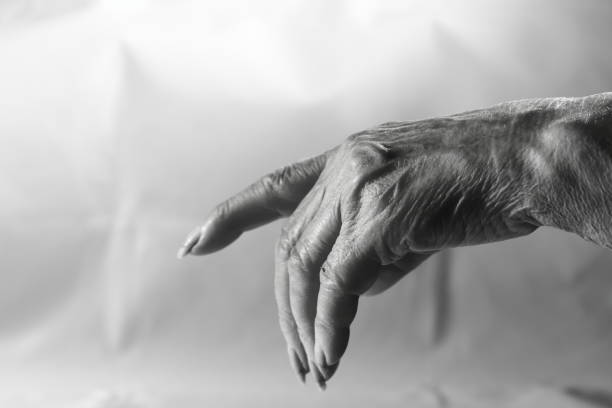 istock The hand of an elderly lady indicates the right way. 1029678266