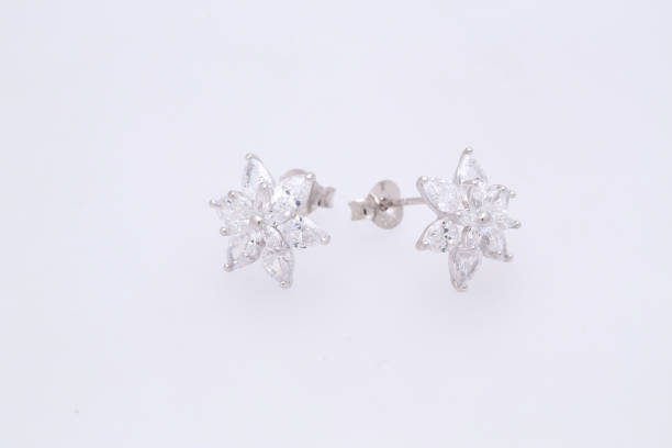 istock Fashion earring on white background 1029678338