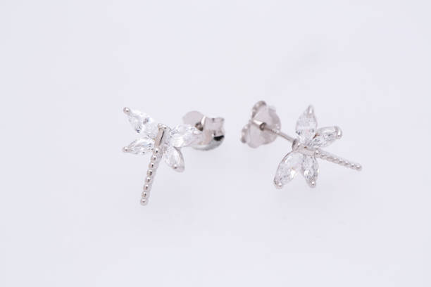 istock Fashion earring on white background 1029678870