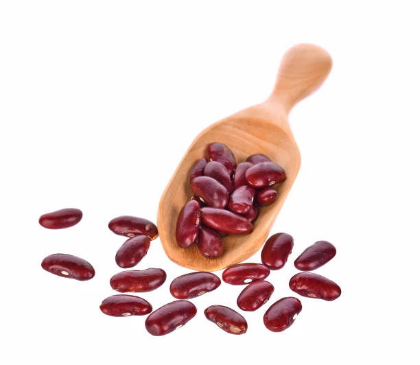 istock Red kidney bean isolated on white background 1029704780