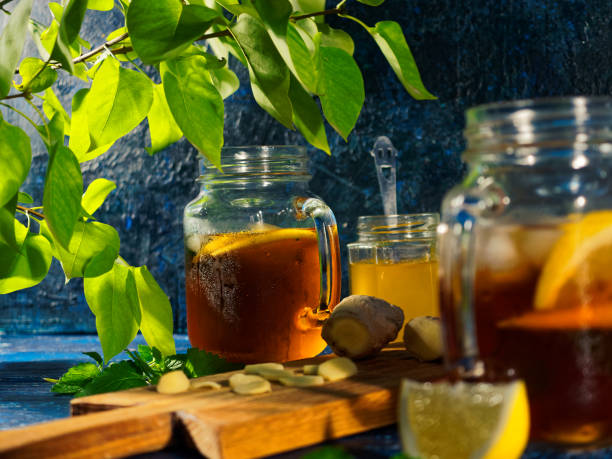 istock Iced tea with lemon, honey and ginger 1029707614