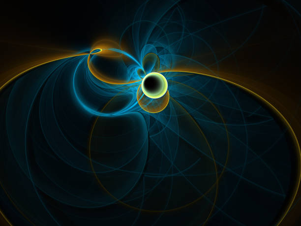 istock Abstract swirling wavy line elements. Blue waving background. Light effect. Futuristic sparkling illustration. 1029714584