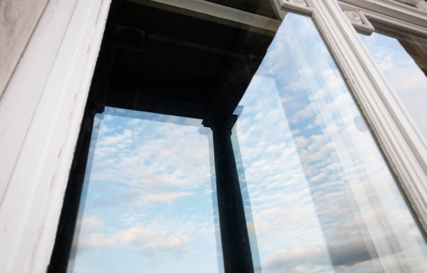 istock A wonderful sky is mirrored in a villa window 1029745068
