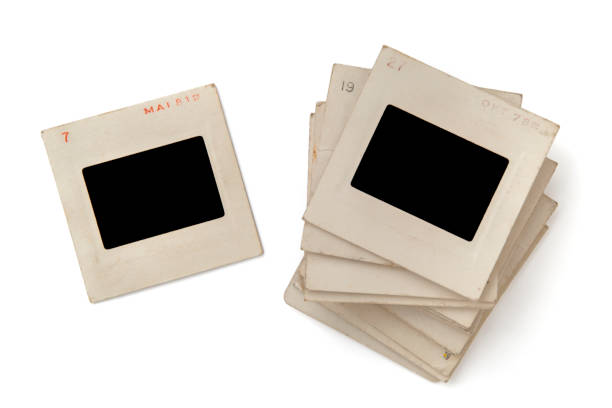 vintage slides - lightbox slide frame black imagens e fotografias de stock