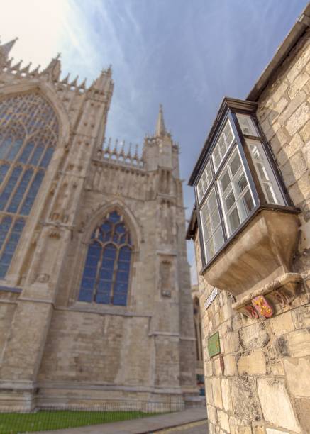 Historic building with a bay window in York.