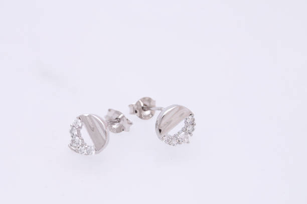 istock Fashion earring on white background 1029755822