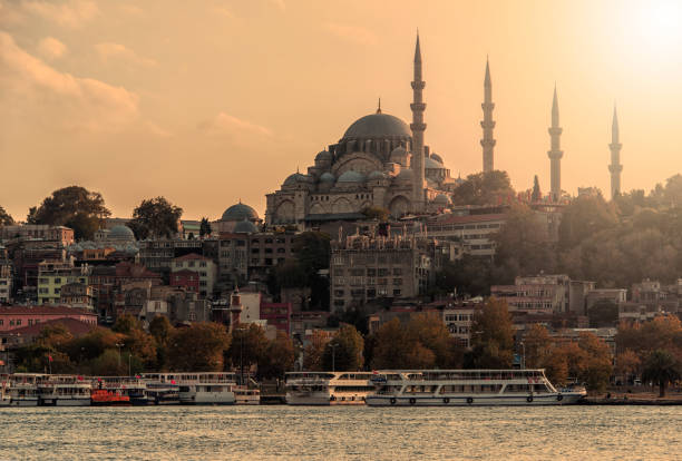 istock Istanbul cityscape on sunset 1029765316