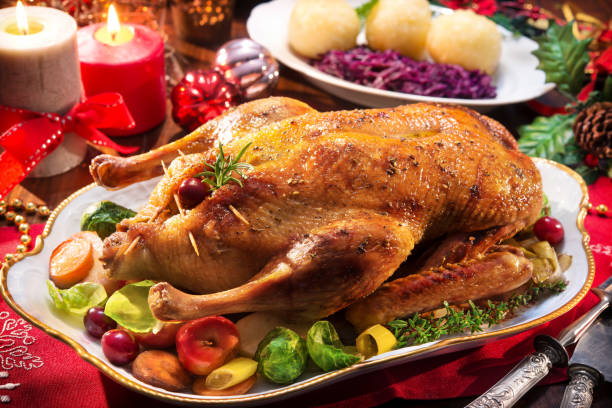 istock Baked Christmas duck 1029765814
