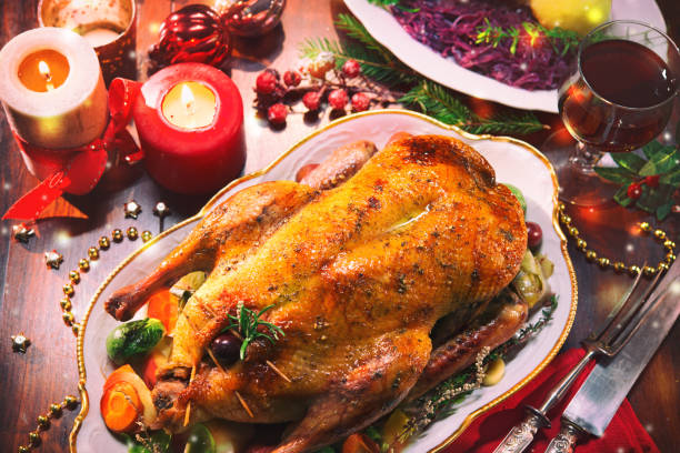 istock Baked Christmas duck 1029765818