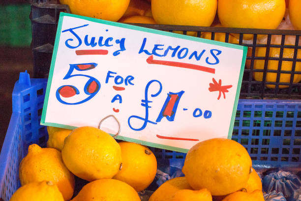 Lemons for sale in Borough Market, London