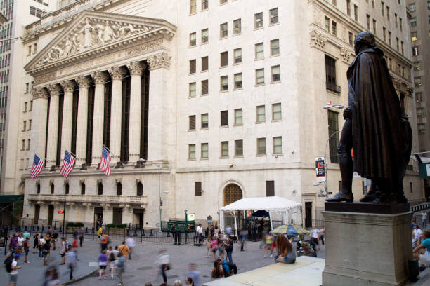 new york stock exchange, new york city - new york stock exchange new york city new york state business fotografías e imágenes de stock