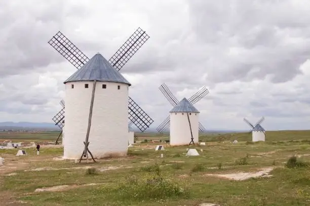 Famous windmills in Castilla La Mancha, Spain.